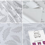 KP Home Soft Touch Ivory Wipe Clean Tablecloth with Taupe Grey Pebble Fern Design – Waterproof PVC Oilcloth with Linen Effect, Outdoor