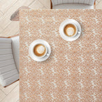 KP Home Golden Medallion Lace PVC Tablecloth – 200x137cm & 137x137cm Wipe Clean Waterproof Oilcloth for Indoor & Outdoor Use