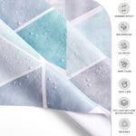 KP Home Triangular Luxe Charm Pattern  PVC Tablecloth – 200x137cm & 137x137cm Wipe Clean Waterproof Oilcloth for Indoor & Outdoor Use