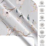 KP Home Petals of Calm Pattern PVC Tablecloth – 200x137cm & 137x137cm Wipe Clean Waterproof Oilcloth for Indoor & Outdoor Use