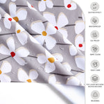 KP Home Vivid Petal Harmony Glitter Pattern  PVC Tablecloth – 200x137cm & 137x137cm Wipe Clean Waterproof Oilcloth for Indoor & Outdoor Use