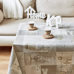 KP HOME PVC Wipe Clean Table Cloth - Rectangular Oilcloth 118x55in | 300x140cm - Industrial Rustic Loft Wood Wipeable Tablecloth - Plastic Outdoor Waterproof Table Cover in Grey Brown