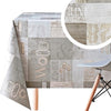 KP HOME PVC Wipe Clean Table Cloth - Rectangular Oilcloth 118x55in | 300x140cm - Industrial Rustic Loft Wood Wipeable Tablecloth - Plastic Outdoor Waterproof Table Cover in Grey Brown