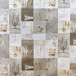 KP HOME Waterproof PVC Table Cloth - Rectangle Oilcloth 78 X 55 in | 200 X 140 cm - Industrial Rustic Loft Wood Wipeable Tablecloth - Garden Plastic Table Cover Wipe Clean in Grey Brown