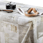 KP HOME Waterproof PVC Table Cloth - Rectangle Oilcloth 78 X 55 in | 200 X 140 cm - Industrial Rustic Loft Wood Wipeable Tablecloth - Garden Plastic Table Cover Wipe Clean in Grey Brown