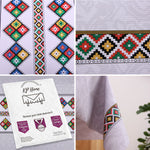 KP Home Grey Folk Art Elegance Pattern  PVC Tablecloth – 200x137cm & 137x137cm Wipe Clean Waterproof Oilcloth for Indoor & Outdoor Use