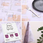 KP Home Marble Geo Lux Pattern PVC Tablecloth – 200x137cm & 137x137cm Wipe Clean Waterproof Oilcloth for Indoor & Outdoor Use