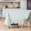 KP HOME Wipe Clean Tablecloth Turquoise Duck Egg PVC Table Cover - Rectangle Table - Easy Wipeable Vinyl Plastic Table Cloth With Retro Mint Floral Print