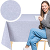 KP Home Grey Symmetry in Motion Pattern  PVC Tablecloth – 200x137cm & 137x137cm Wipe Clean Waterproof Oilcloth for Indoor & Outdoor Use