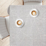 KP Home Grey Serene Tree Branches Pattern  PVC Tablecloth – 200x137cm & 137x137cm Wipe Clean Waterproof Oilcloth for Indoor & Outdoor Use