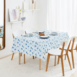 PVC Table Cloth Wipe Clean Tablecloth Oilcloth Ginkgo Leaf Pattern Plastic Table Cover in Dusty Pink - Rectangle 200 x 140 cm - 6 Seat Table Cloth 78x55 in Waterproof Thick Vinyl Table Cloth Wipeable