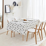 PVC Table Cloth Wipe Clean Tablecloth Oilcloth Ginkgo Leaf Pattern Plastic Table Cover in Dusty Pink - Rectangle 200 x 140 cm - 6 Seat Table Cloth 78x55 in Waterproof Thick Vinyl Table Cloth Wipeable