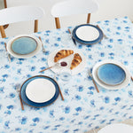 PVC Table Cloth Wipe Clean Tablecloth Oilcloth Ginkgo Leaf Pattern Plastic Table Cover in Dusty Pink - Rectangle 200 x 140 cm - 6 Seat Table Cloth 78x55 in Waterproof Thick Vinyl Table Cloth Wipeable