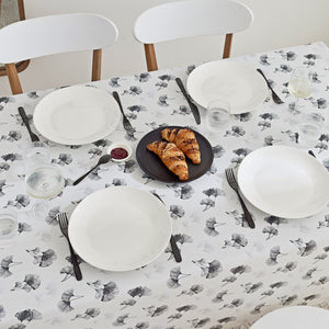 PVC Table Cloth Wipe Clean Tablecloth Oilcloth Ginkgo Leaf Pattern Plastic Table Cover in Dusty Pink - Rectangle 200 x 140 cm - 6 Seat Table Cloth 78x55 in Waterproof Thick Vinyl Table Cloth Wipeable
