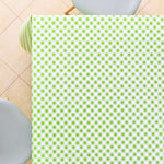 Green Gingham Check PVC Oilcloth Tablecloth - Wipe Clean Lattice Embossed Thick Rectangular Wipeable Vinyl Plastic Table Cloth White striped picnic pattern High quality