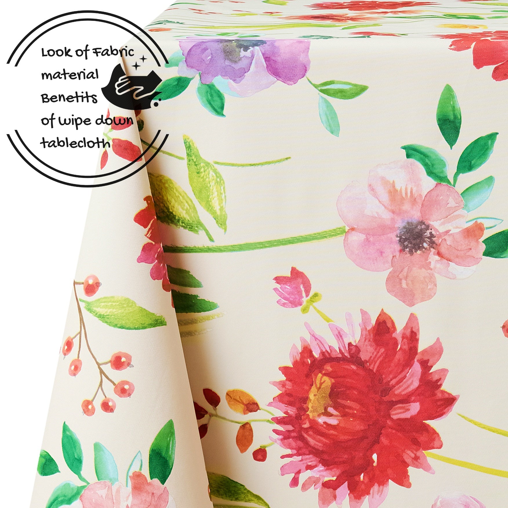 Geo Blossom Wipe Clean Tablecloth
