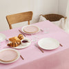 Pastel Pink Floral Damask Table Cloth Wipeable PVC Table Cloth Wipe Clean Tablecloth Waterproof Plastic Rectangular