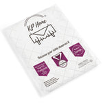 Wipe Clean Vinyl Tablecloth With Modern Scandinavian Pattern - White With Ocean Blue And Yellow In Rectangle Shape
