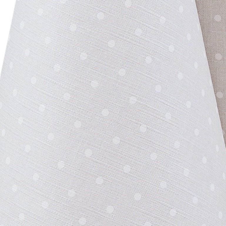 Grey Tablecloth Spotted with White Polka Dot Design  PVC Wipe Clean Oilcloth Plain Dotty pattern On Thick Rectangular Wipeable Vinyl Plastic PVC